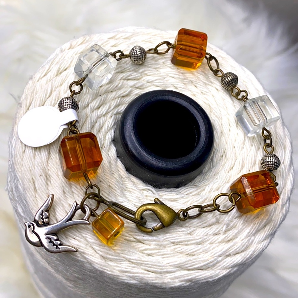 Sparrow charm bracelet